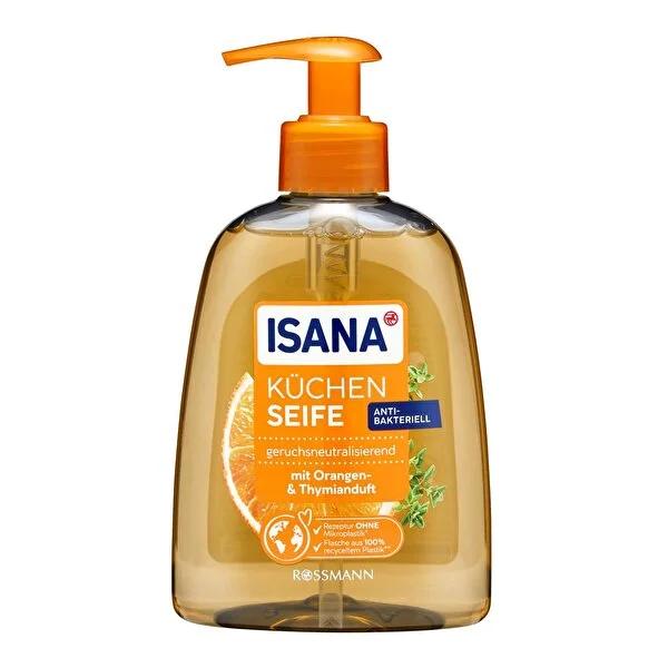 Isana Liquid Hand Soap - Orange Oil &amp; Thyme Scent, 10.14 fl oz, Dermatologically Tested &amp; pH Balanced for Kitchen Use