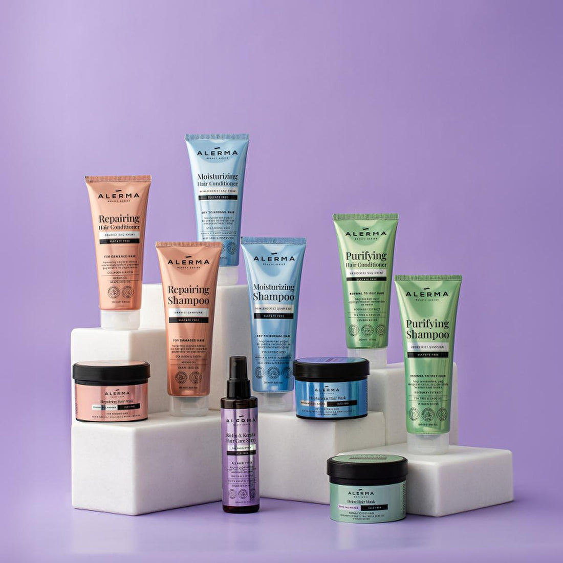 Alerma Sulfate-Free Shampoo for Damaged Hair - Repairing, Nourishing, and Cruelty-Free Hair Care with Argan Oil and Prokapil