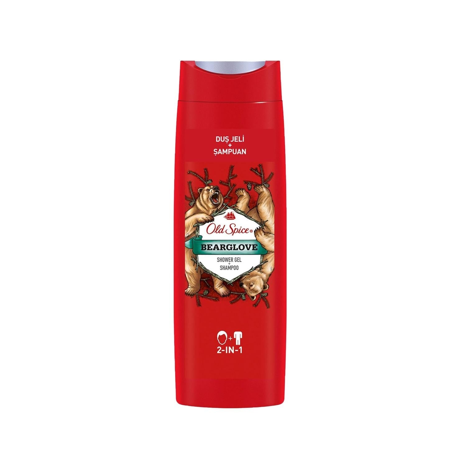 Old Spice Bearglove 2-in-1 Shower Gel &amp; Shampoo - Simplifies Personal Care Routine, 400 ml, Men&