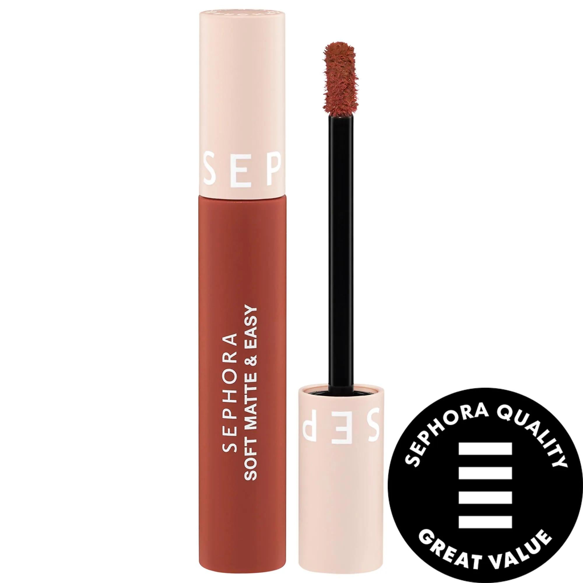 Soft Matte &amp; Easy Liquid Lipstick: Vegan, Long-Wearing, Buildable Coverage - High-Impact Matte Lip Color, Multi-Use Lip &amp; Cheek
