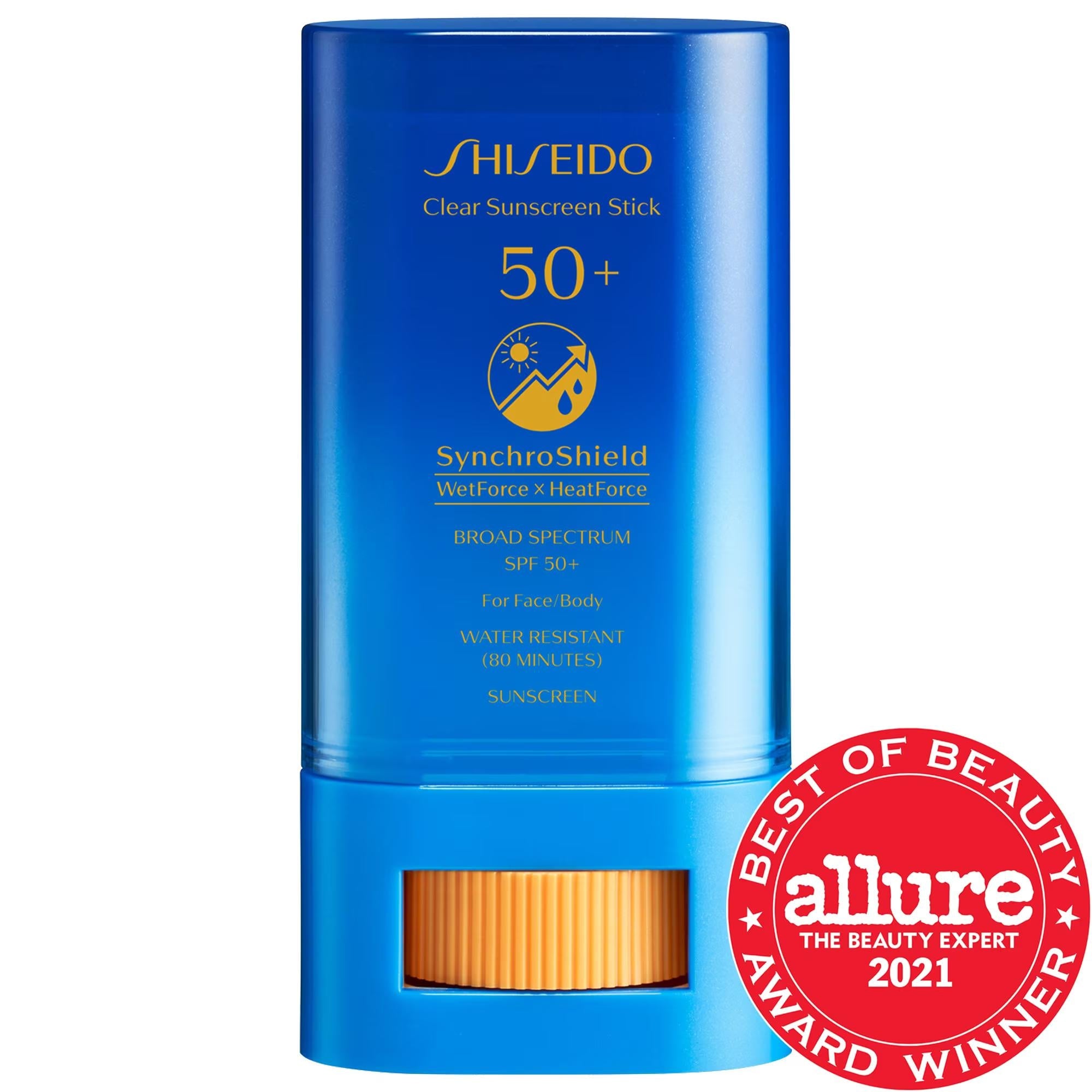 Shiseido Clear Sunscreen Stick SPF 50: Broad Spectrum Protection, Portable, Hydrating &amp; Ideal for Sensitive Skin