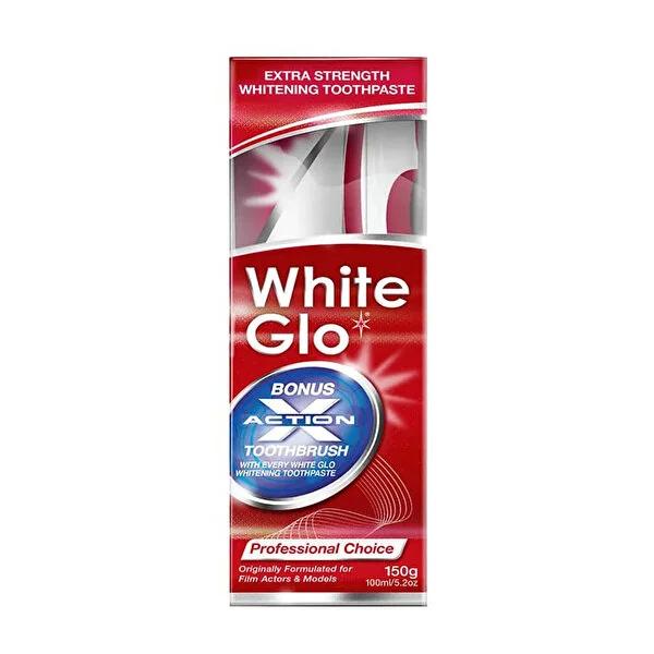 White Glo Whitening Toothpaste Extra Whitening 100ml - Hydrogen Peroxide-Free, Stain Removal &amp; Fresh Breath