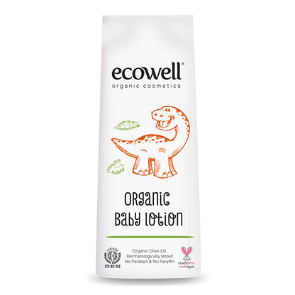 Ecowell Organic Baby Lotion - Natural Moisturizer for Sensitive Skin, Vegan &amp; Cruelty-Free Certified, 10.14 fl oz