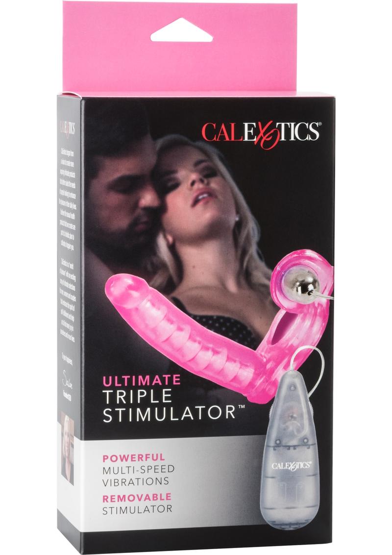 Ultimate Triple Stimulator Vibrating Cock Ring with Wired Remote Control