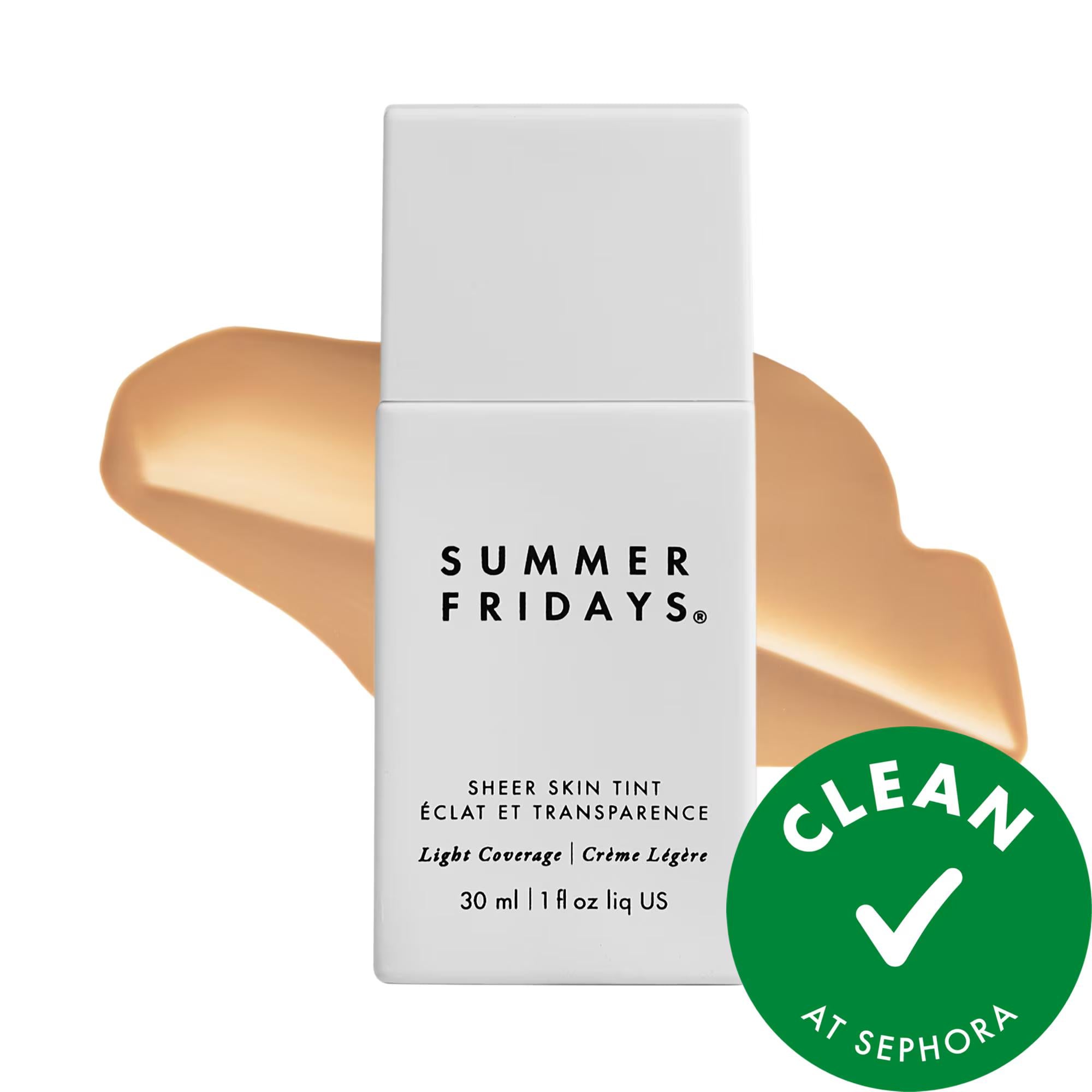 Sheer Skin: Hyaluronic Acid + Squalane Tint - Lightweight, Hydrating, Natural Finish Coverage, Vegan &amp; Cruelty-Free