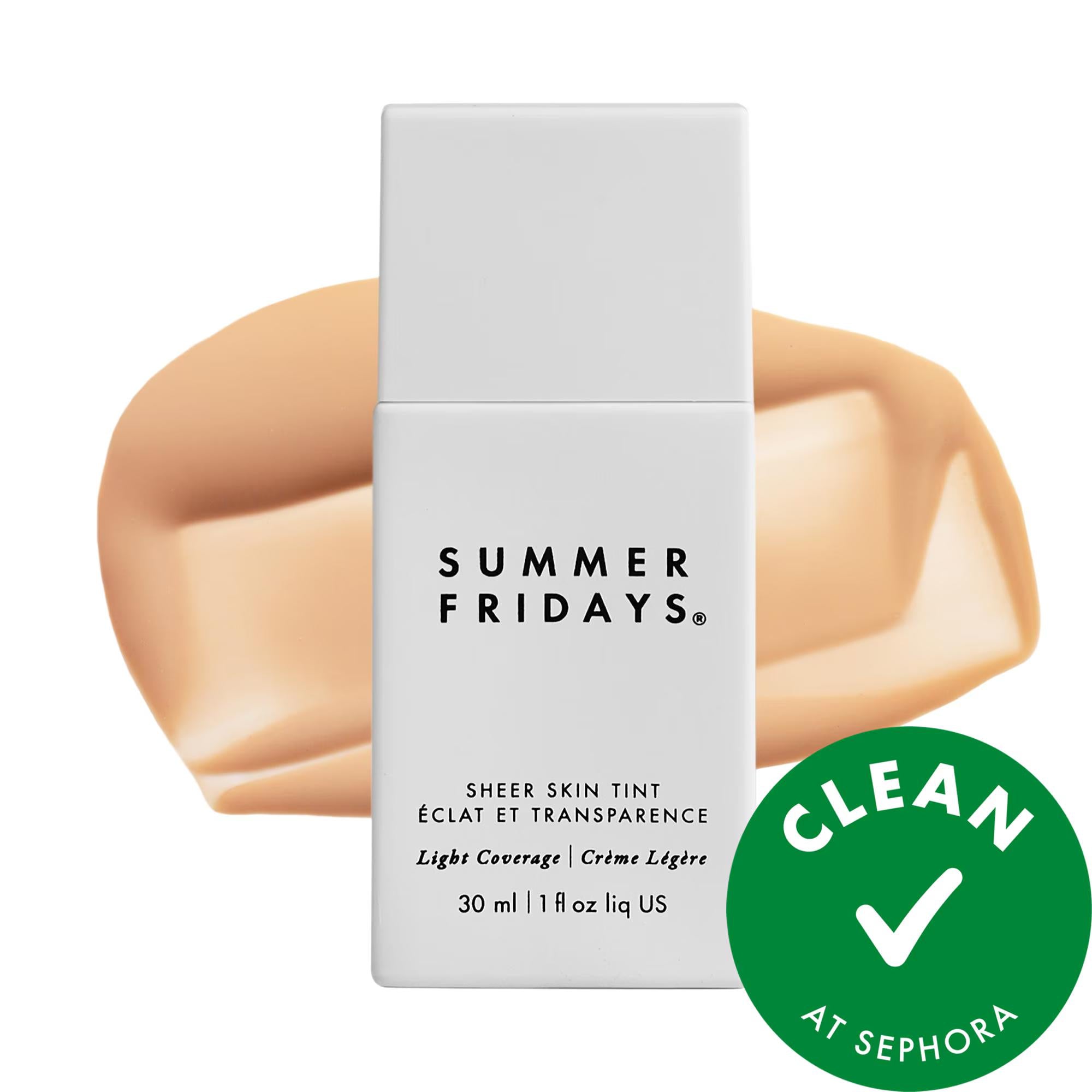 Sheer Skin Beauty Sheer Skin Tint: Hydrating, Lightweight, Vegan Foundation with Hyaluronic Acid for Natural, Light Coverage &amp; Redness Reduction