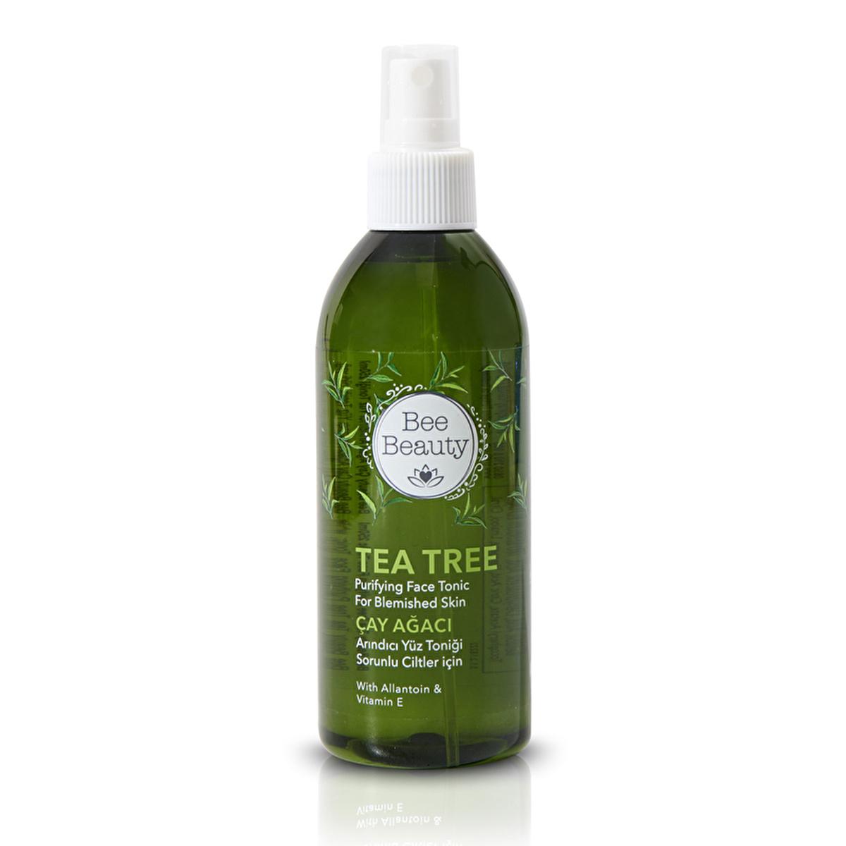 Bee Beauty Tea Tree Facial Toner - Pore Cleansing, Oil Control for Oily &amp; Combination Skin - Refreshes &amp; Removes Makeup