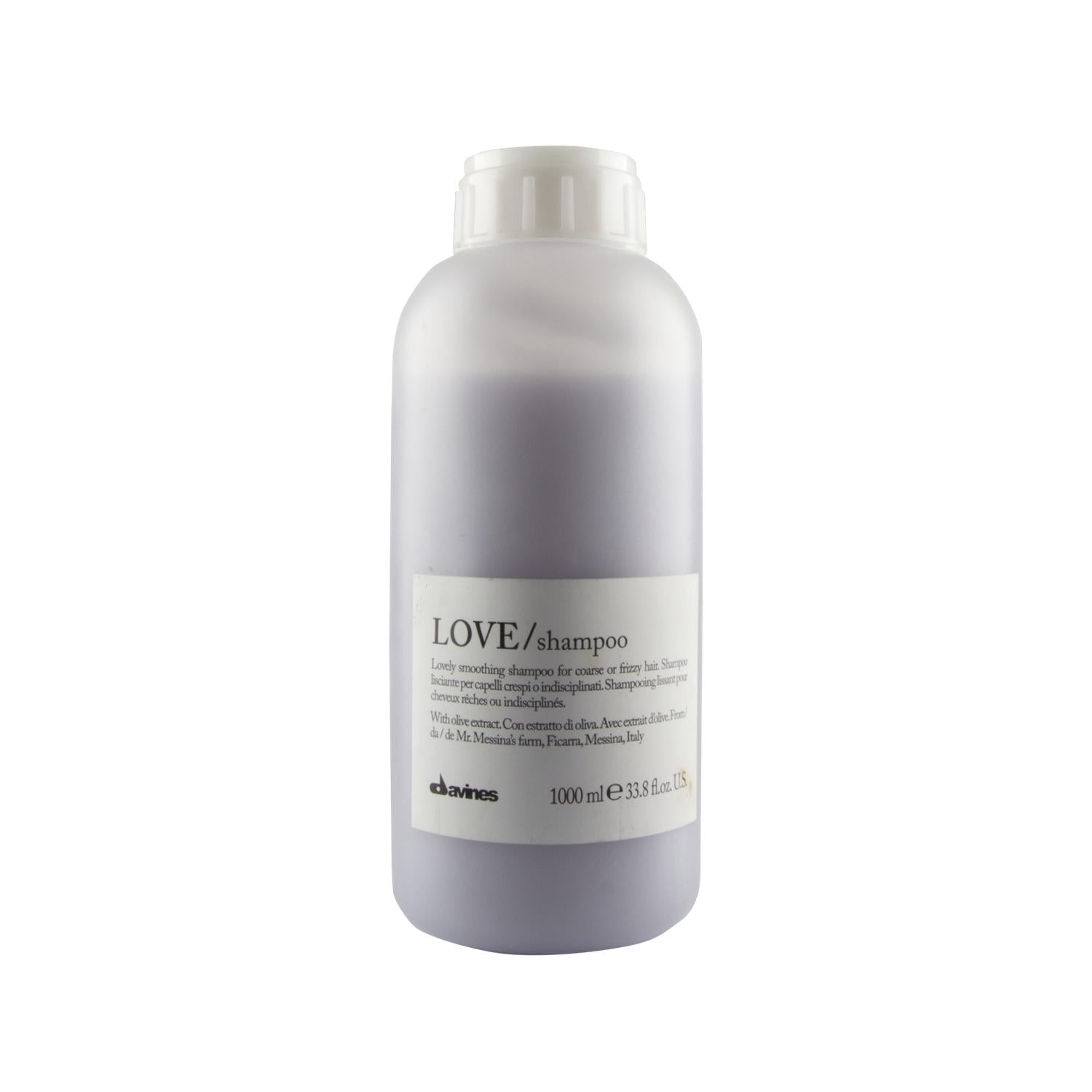 Davines Love Smoothing Shampoo 1000ml - Large Volume, Frizz Control &amp; Manageability