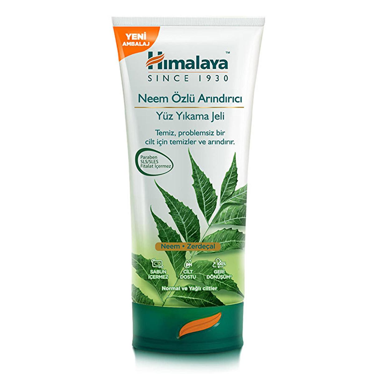 Himalaya Face Wash Gel with Neem &amp; Turmeric - Natural, Gentle Cleanser for Normal to Oily Skin - Paraben-Free, 5.07 fl oz