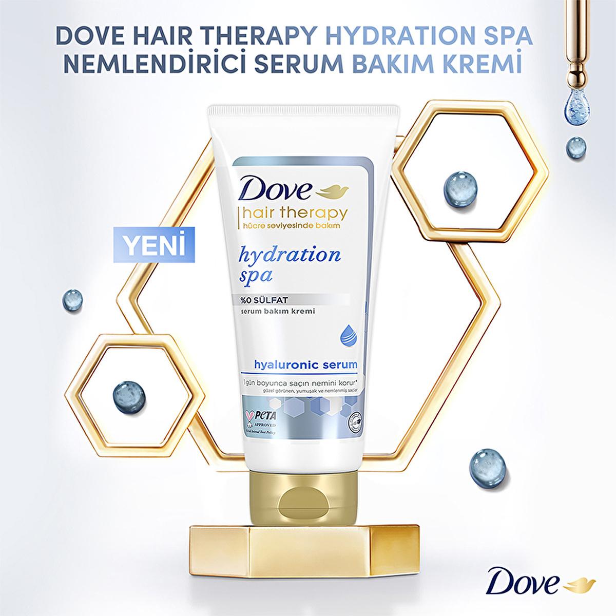 Dove Hair Therapy Hydration Spa Conditioner: Hyaluronic Acid Treatment for Deep Hydration, Dry &amp; Damaged Hair Repair