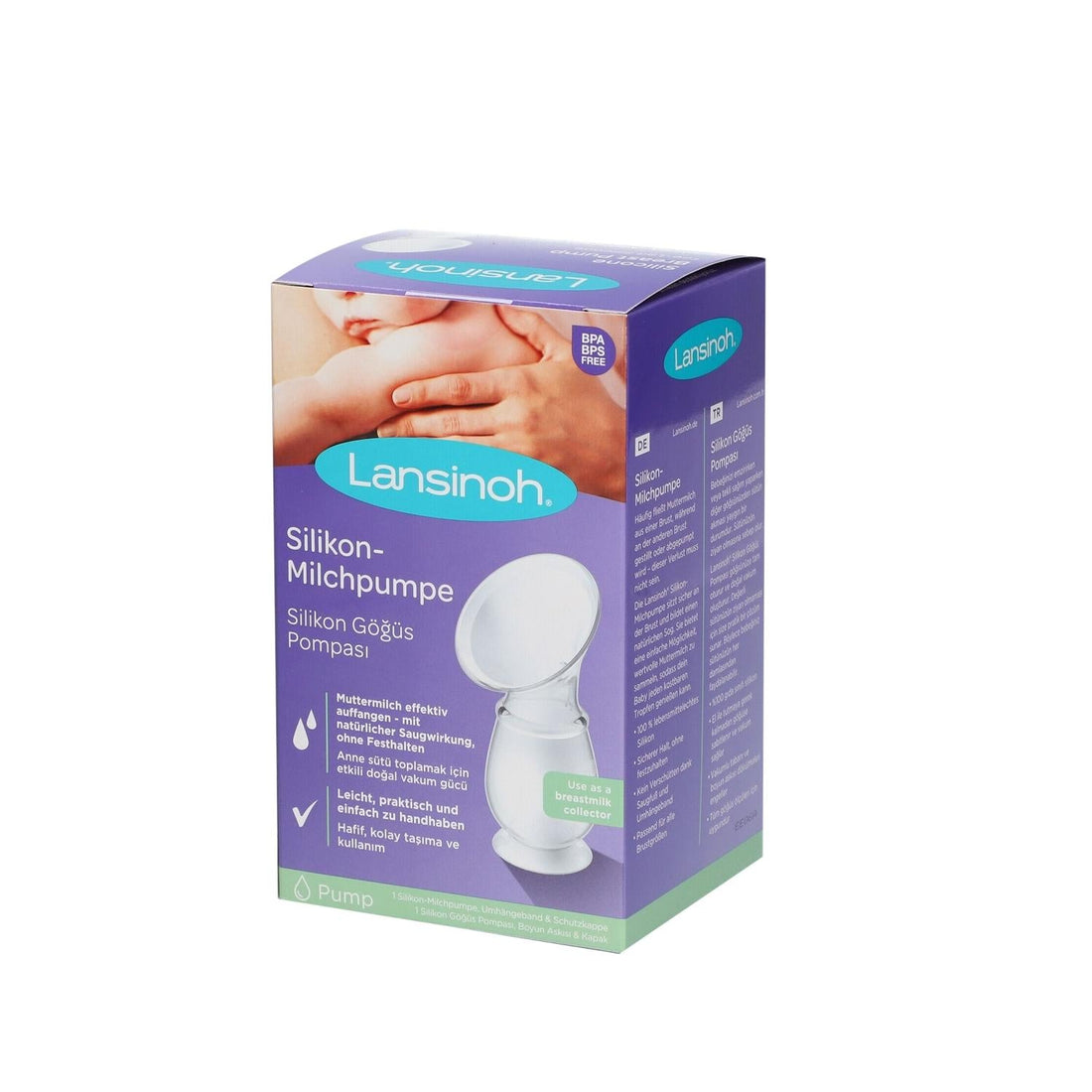 Lansinoh Silicone Breast Pump - Comfortable &amp; Efficient Breast Milk Expression for New Mothers