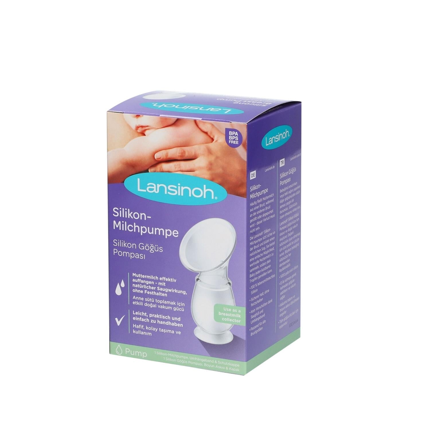 Lansinoh Silicone Breast Pump - Comfortable &amp; Efficient Breast Milk Expression for New Mothers