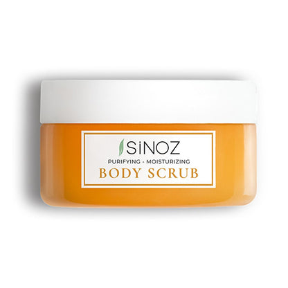 Sinoz Gold Aura Body Scrub - Exfoliating Sea Salt Scrub for Smooth, Moisturizing Skin - Natural Oils &amp; Vitamin E