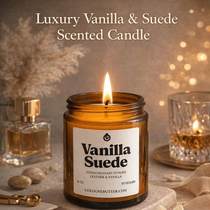 Vanilla Suede - The Luxury Vanilla &amp; Suede Home Fragrance Candle for Relaxing Atmosphere, Spa Vibes &amp; Premium Decor | Cologne Butter
