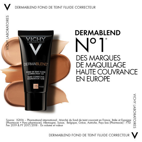 Vichy Dermablend Corrective Fluid Foundation Shade 35 Sand