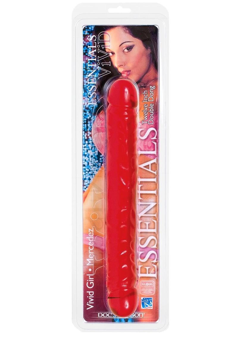 Vivid Essentials Mercedez 12″ Red Double Dildo