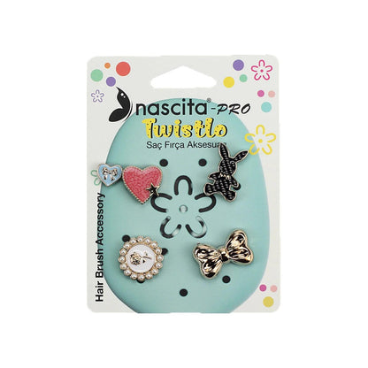 Nascita Twistlo Mint Green Hair Brush &amp; Accessory Set 4-Piece