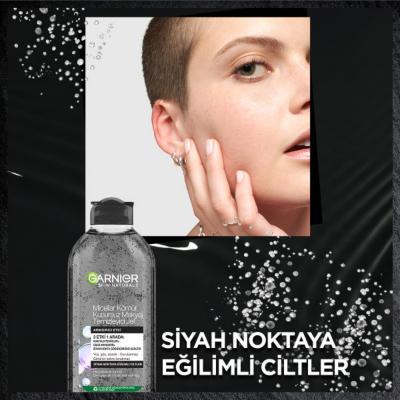 Garnier Micellar Cleansing Gel: Charcoal &amp; Salicylic Acid - Gentle Makeup Remover for Acne Prone Skin, Blackhead Removal, Pore Cleansing - 400ml