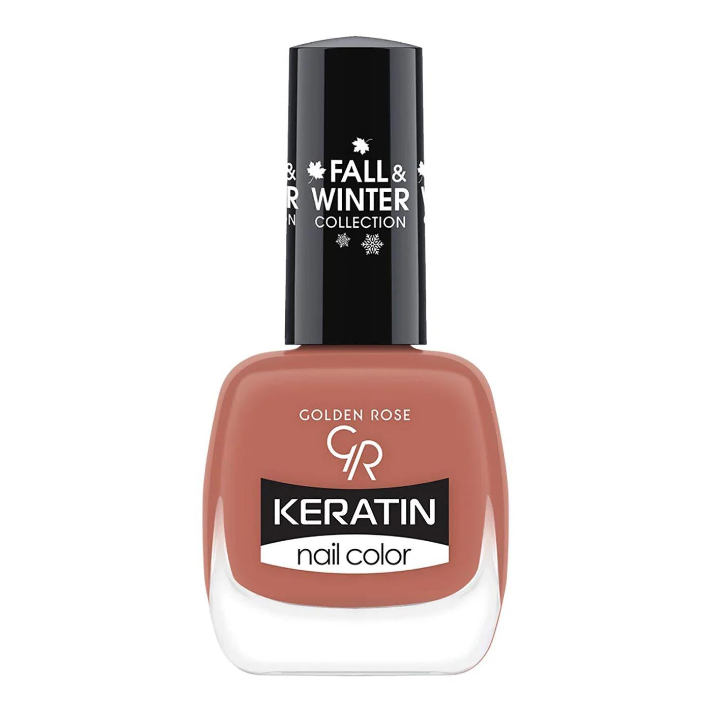 Golden Rose Keratin Nail Polish in Shade 208 for Glossy Nails