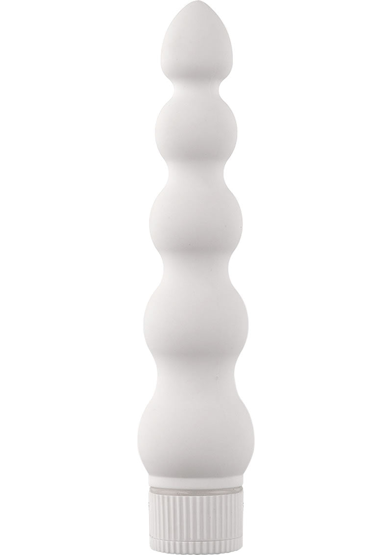 White Nights 7 Ribbed Waterproof Multi Speed Vibrator