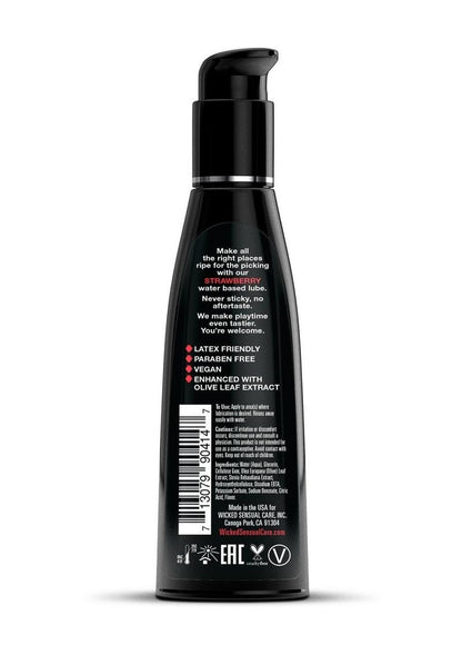 Wicked Aqua Strawberry Flavored Water Based Lubricant