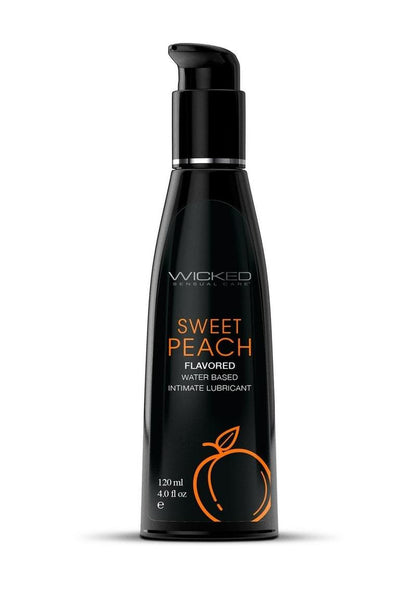 Wicked Aqua Sweet Peach Flavored Water Based Lubricant