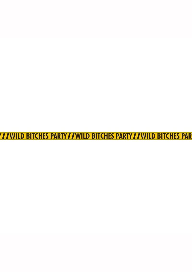 Wild Bitches Party Caution Tape 100ft Yellow and Black