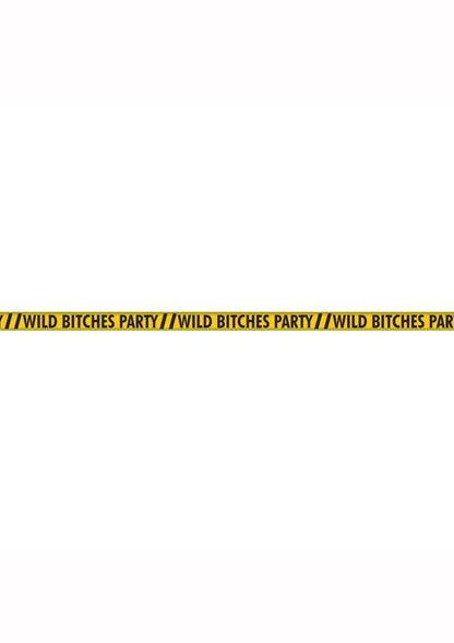 Wild Bitches Party Caution Tape 100ft Yellow and Black