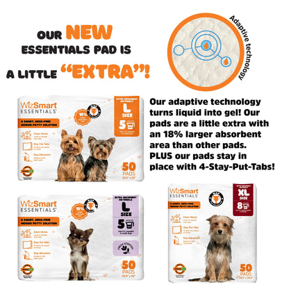 WizSmart Essentials Training Pads with Attractant for Dogs &amp; Puppies, XL