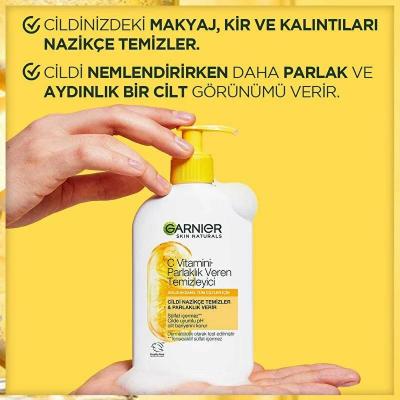 Garnier Vitamin C Brightening Facial Cleanser - 8.45 fl oz, Vegan &amp; Sulfate-Free, Moisturizing &amp; Brightening for Dull Skin