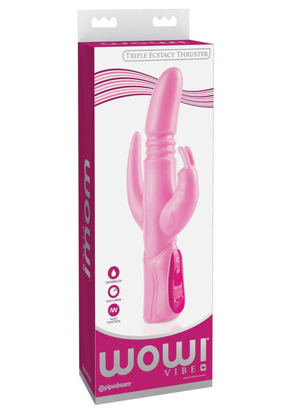 Wow! Vibe Triple Thruster Silicone Rabbit Vibrator