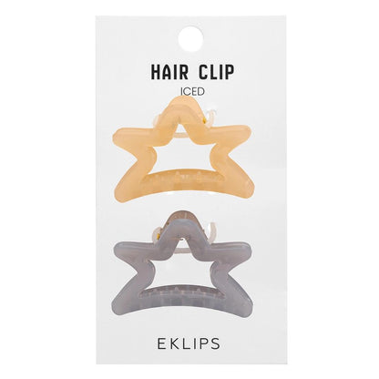 Eklips Pastel Frosted Star Hair Clips 2-Pack
