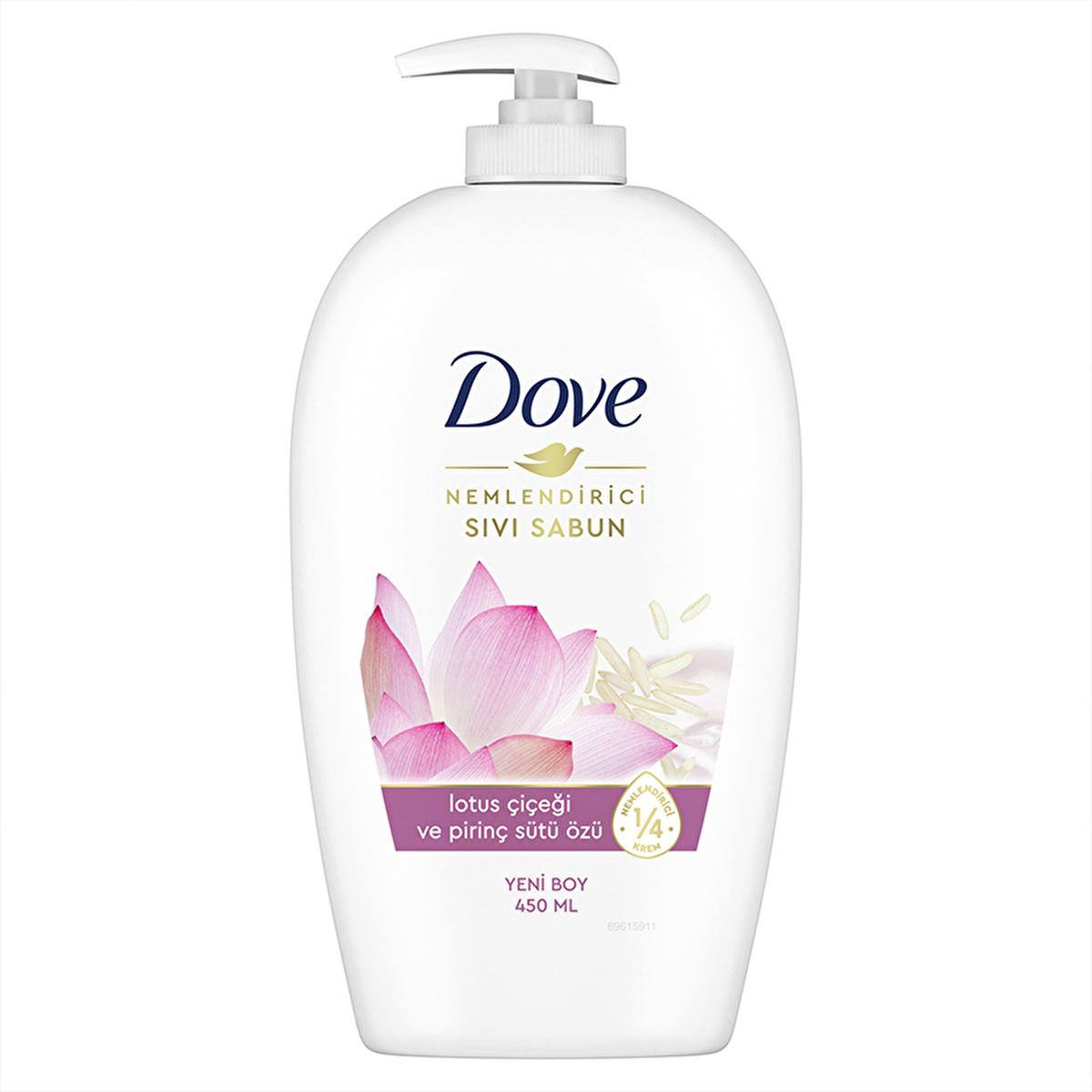 Dove Moisturizing Liquid Hand Soap with Lotus Flower &amp; Rice Milk Extract - Gentle, Dermatologically Tested, 15.22 fl oz