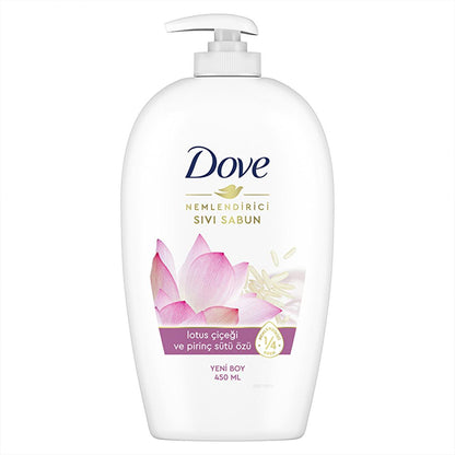 Dove Moisturizing Liquid Hand Soap with Lotus Flower &amp; Rice Milk Extract - Gentle, Dermatologically Tested, 15.22 fl oz