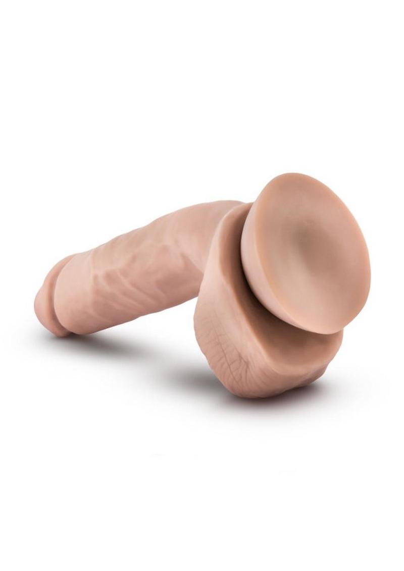 X5 Hard On Dildo with Balls Soft Realistic Feel Harness Compatible
