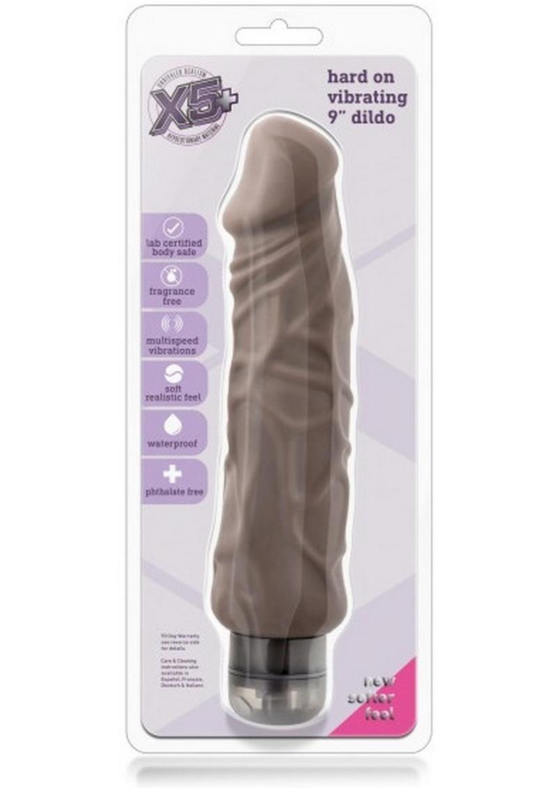 X5+ Hard On Dildo With Waterproof Multi-Speed Vibrator