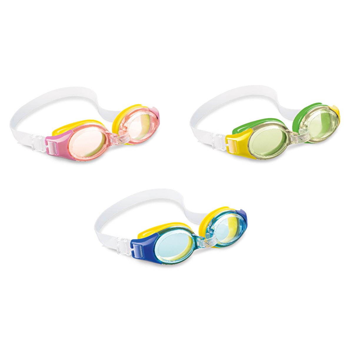 Intex Kids Swimming Goggles - Shatter-Resistant Polycarbonate Lenses for Clear &amp; Safe Underwater Vision (Ages 3-8)
