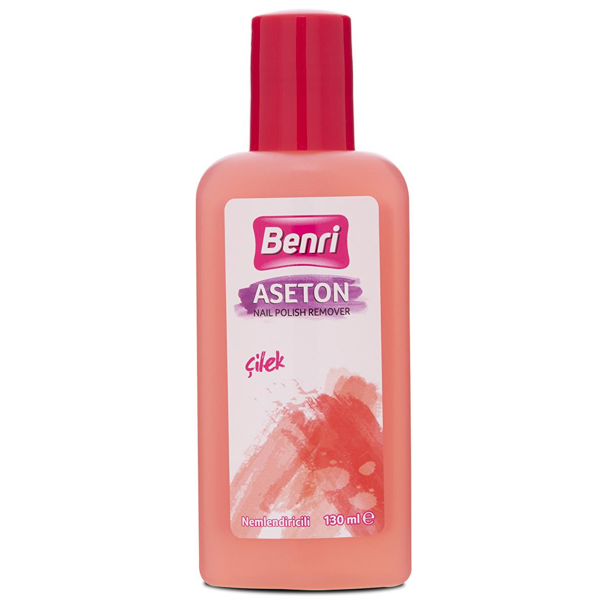 Benri Strawberry Scented Nail Polish Remover - Gentle &amp; Nourishing, 4.4 fl oz