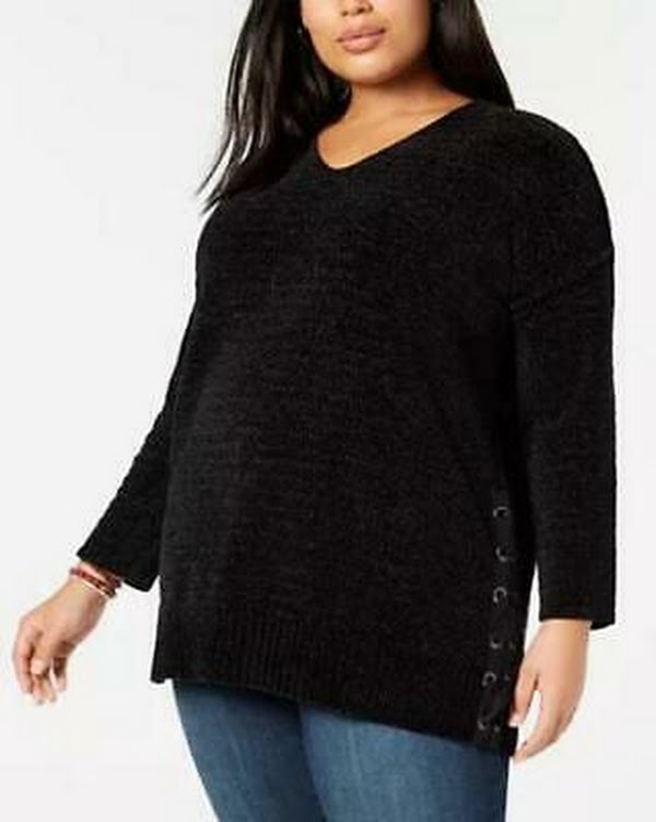 Style &amp; Co Plus Size Chenille Tunic Sweater,Size 1X