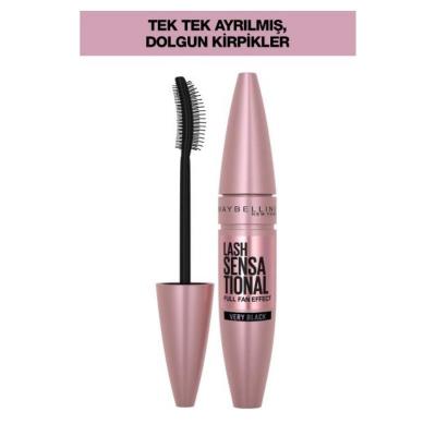 Maybelline Lash Sensational: Volumizing, Curling, Water Resistant Black Mascara - Dramatic Volume &amp; Long Lasting Definition