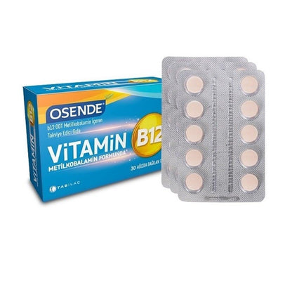 Osende Methylcobalamin Vitamin B12 Supplement - 30 Orally Disintegrating Tablets for Energy &amp; Nerve Support