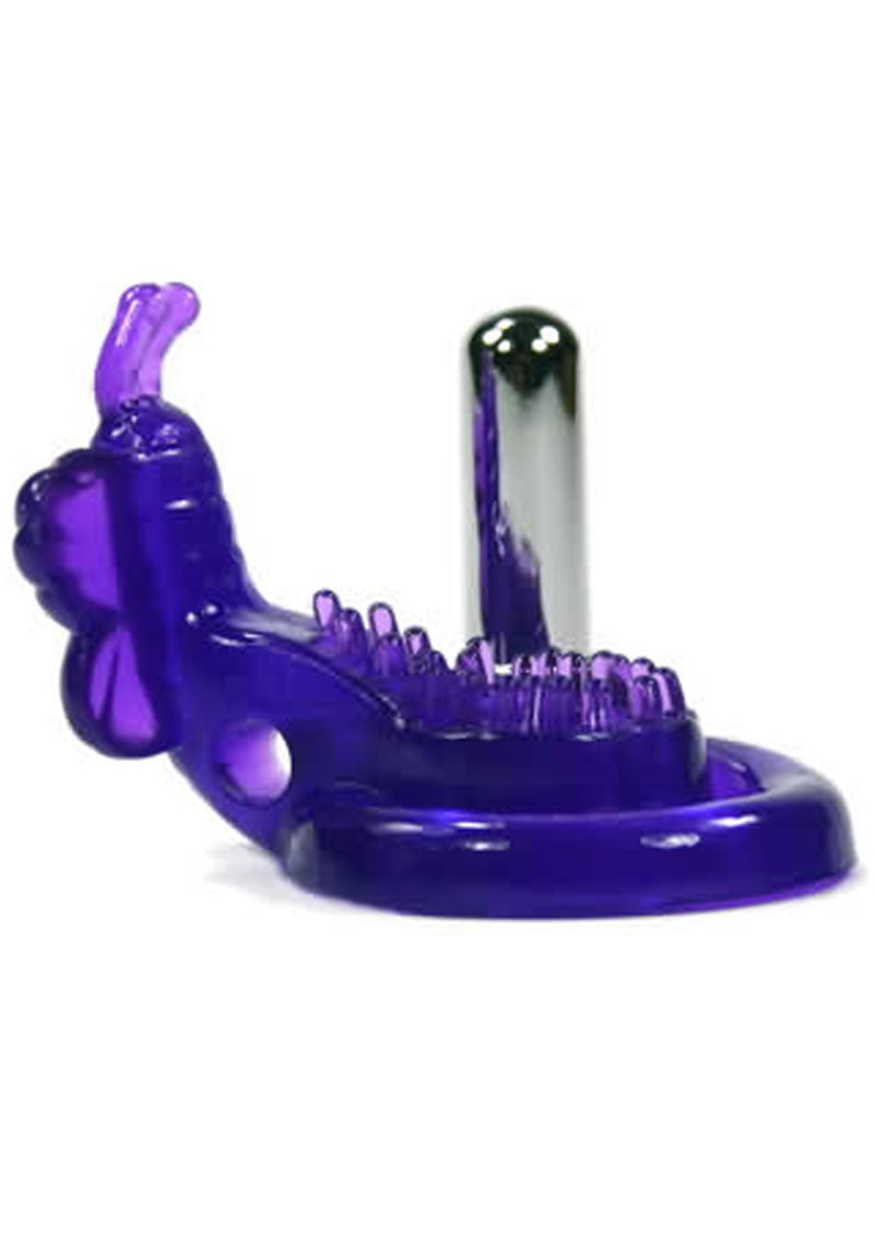 Xtreme Xtasy Purple Butterfly Vibrating Cock Ring