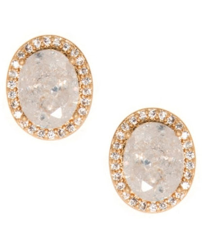 Lonna &amp; Lilly Gold-Tone Stone &amp; Crystal Halo Stud Earrings