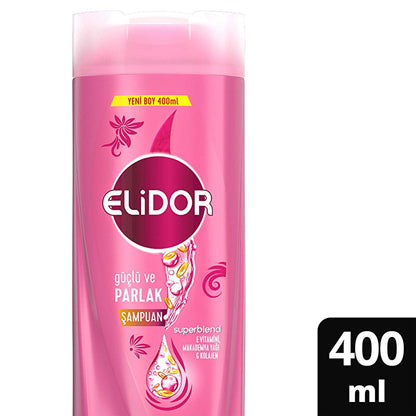 Elidor Superblend Strengthening &amp; Shiny Hair Shampoo - 13.53 fl oz - Collagen, E Vitamin, Macadamia Oil