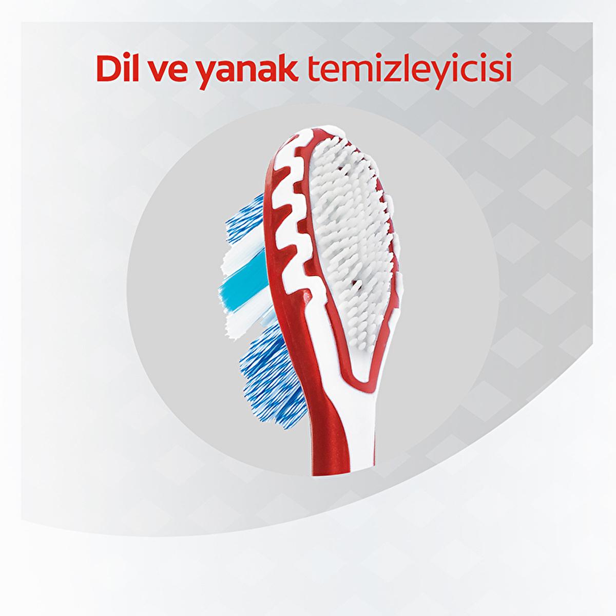 Colgate 360 Advanced Optic White Toothbrush - Whiter Teeth, Tongue &amp; Cheek Cleaner, Medium Bristles, Plaque Removal