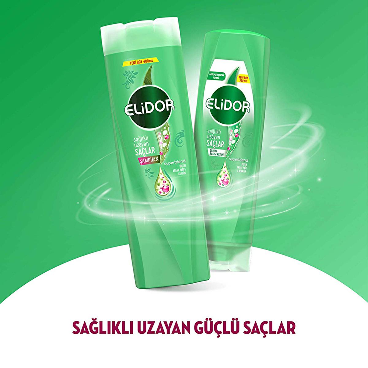 Elidor Healthy Hair Growth Shampoo with Biotin &amp; Argan Oil - Nourishing Hair Care for Longer, Healthier Locks