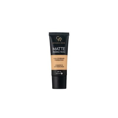 Golden Rose Vegan Matte Perfection Full Coverage Foundation - Long Lasting &amp; SPF15