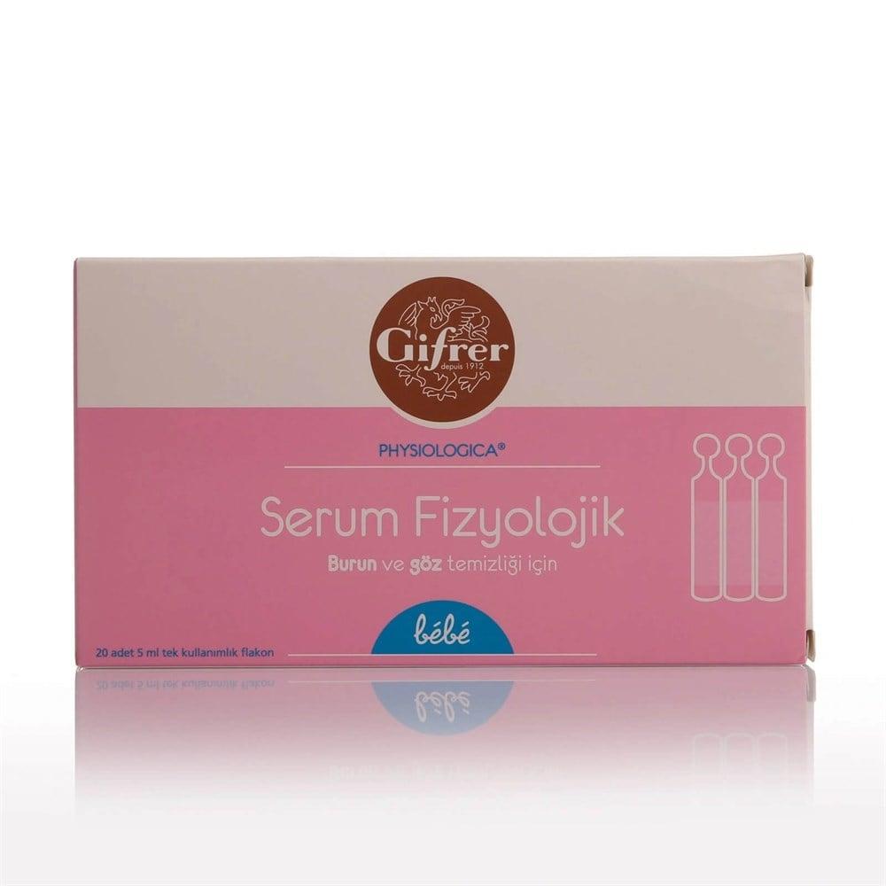 Gifrer Saline Solution 20 Ampoules - Sterile Nasal, Eye &amp; Wound Care for Babies to Adults