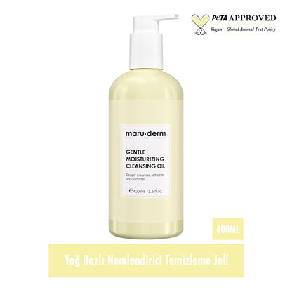 Maruderm Cleansing Oil - Gentle Makeup Remover &amp; Skincare for All Skin Types, SLS &amp; SLES Free, 13.53 fl oz