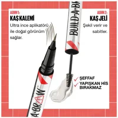 Maybelline New York 2-in-1 Brow Pen and Gel - Precise Application &amp; Long-Lasting - 260 Deep Brown